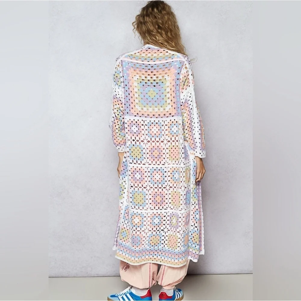 POL  NEON COLOR CROCHET KIMINO SIZE OS BRAND NEW